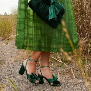 Loeffler Randall Camellia Emerald Bow Heel Size 8.5